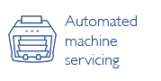 Automated machine servicing